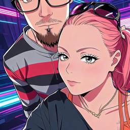 Cyberpunk Anime Couple Edit