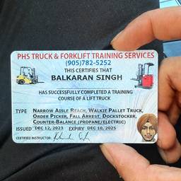 After - Forklift Training Card Date Edit