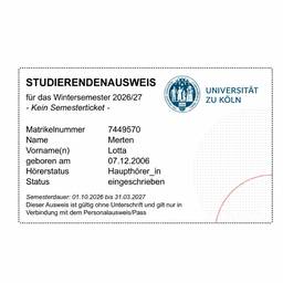 German Student ID Edit