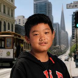 Put Person in City Photo