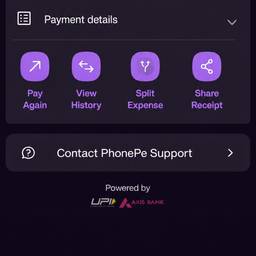 Après - Modification de Capture d'Écran de Paiement PhonePe