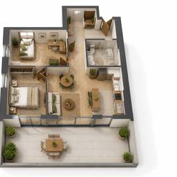 Floor Plan to 3D Render