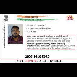 Before - Aadhaar Card Year Edit