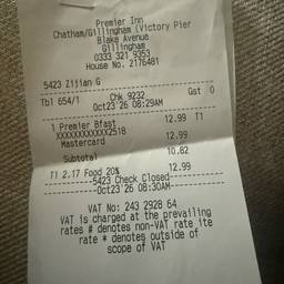 Before - Receipt Edit With AI