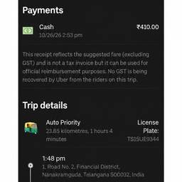 Edit Ride Receipt Amount