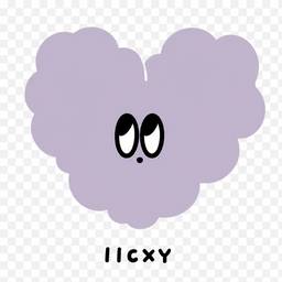 After - Transparent Purple Cloud Mascot