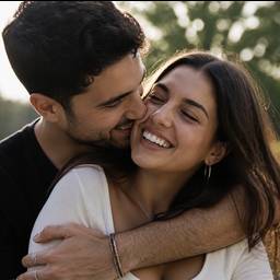 Romantic Couple Embrace