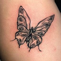 After - Butterfly Tattoo Flash Effect