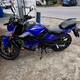 After - Glossy Blue Motorcycle Repaint