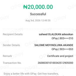Before - OPay Payment Receipt Edit