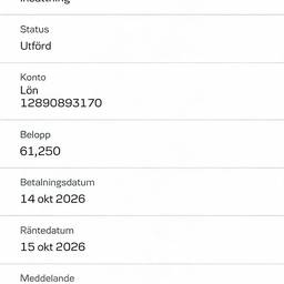 Swedish Bank Amount Edit