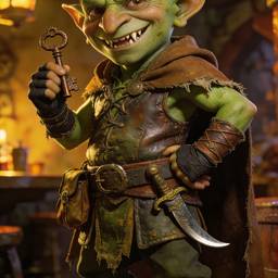 Bald Goblin D&amp;D Character