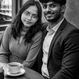 After - Elegant Cafe Couple Portrait