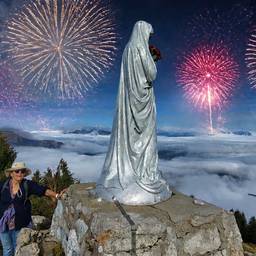Fireworks Mountain Statue