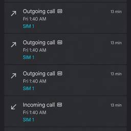 Editable Call Log Screenshot