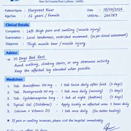 Add Text to Medical Document