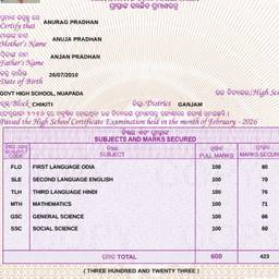 Marksheet Marks Editor