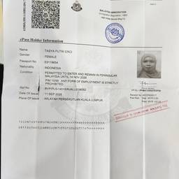 Antes - Documento ePass malasio restaurado