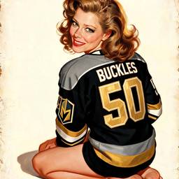 Vintage Pinup Hockey Jersey