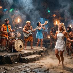 Nachher - Flintstones Nachtclub-Szene