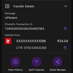 Before - UPI Payment Amount Edit