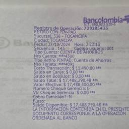 Bank Receipt Amount Edit