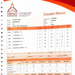 Grade Sheet Name Edit