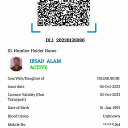 Driving Licence Text Edit