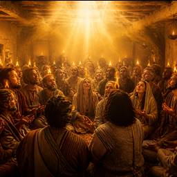 Pentecost Upper Room Scene