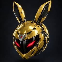 Golden Mech Rabbit Helmet