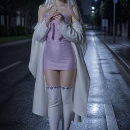 Silver Hair Night Portrait