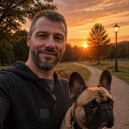 Sunset Selfie With Dog