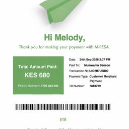M-PESA Receipt Amount Edit