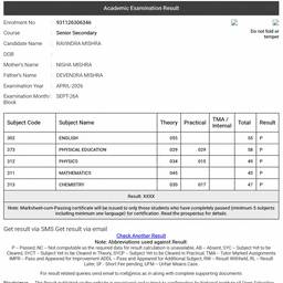Exam Result Marks Edit