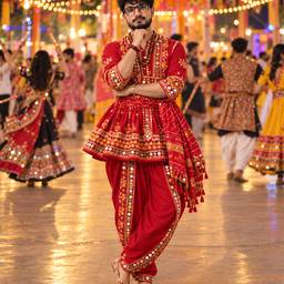 Vorher - Festliches Garba-Nacht-Porträt
