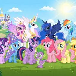 Depois - Cena de Grupo de Personagens MLP