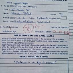 Exam Marks Editor