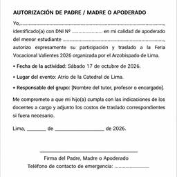 Straightened Permission Form