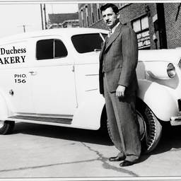 Vintage Bakery Photo Restored