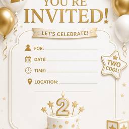 Depois - Design de Convite de Aniversário