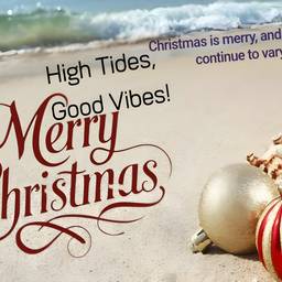 Beach Christmas Greeting Card