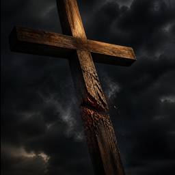 Cracked Cross in Storm