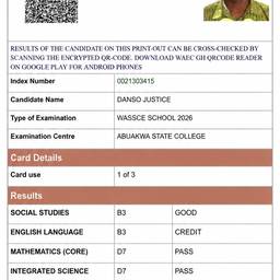 Edit Exam Result Card
