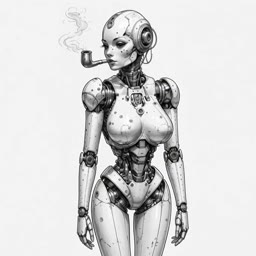 Smoking Android Sketch