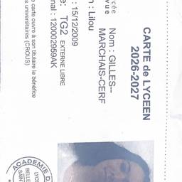 French Student ID Edit
