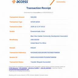 Before - Bank Transaction Receipt Edit