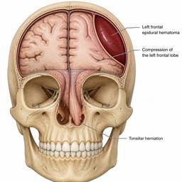 Skull Hematoma Medical Illustration