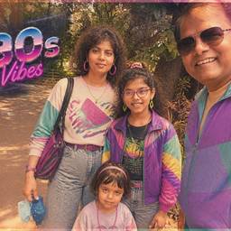 80s Family Photo Edit