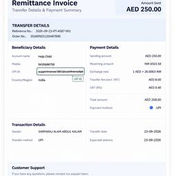Edit UPI ID Invoice