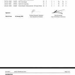 University Marksheet Edit